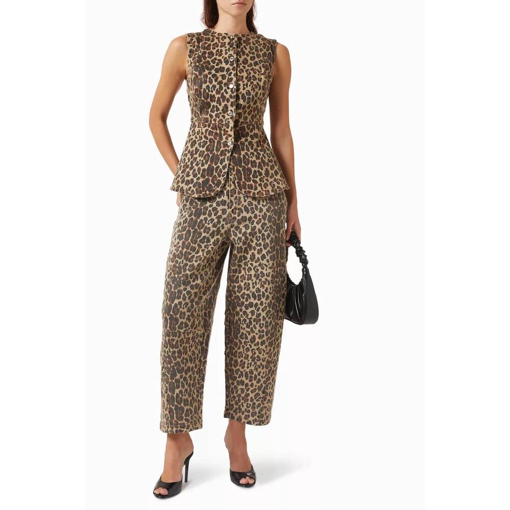 NEW NEVER FULLY DRESSED leopard barrel jean - Picture 4 of 5